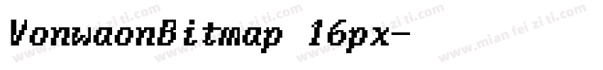 VonwaonBitmap 16px字体转换